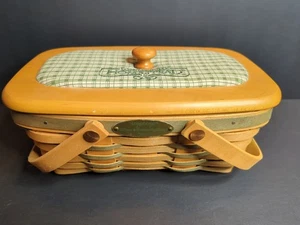 Longaberger 2001 Woven Memories Homestead Korb mit Schutz & Deckel - Bild 1 von 17