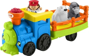 Little People Kleinkind Spielzeug Zug Choo-Choo Zoo mit Musikgeräuschen und 3 Figuren fo - Bild 1 von 7