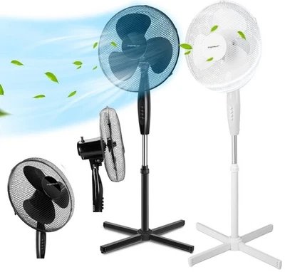 VENTILATORE PIANTANA REGOLABILE SILENZIOSO POTENTE 40 WATT IN 2 COLORI AIGOSTAR - Immagine 1 di 4