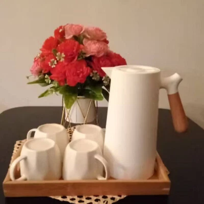 Bamboo Wooden Serving Tray with Handles Great for Dinner Trays, Tea Tray - Image 1 of 4