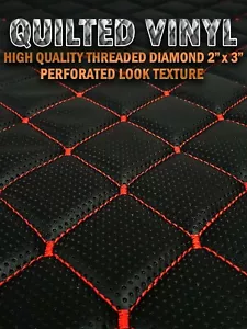 Vinyl Perforated Look Texture HQ Quilted Diamond 2" x 3" With 3/8" Foam Backing - Picture 1 of 6