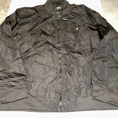 Chaqueta Bomber Staple Pigeon Negra Cremallera Completa “Renombre Mundial” - Talla 2XL Foto 1 de 4