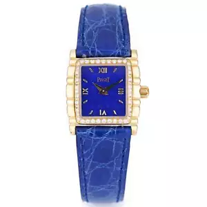 Piaget Tanagra | REF. 45053 | Lapis Lazuli Dial | Diamond Bezel | 18k Yellow Gol - Picture 1 of 10