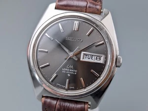 Reloj automático para hombre Seiko 5606-7000 Lord Matic LM 1971 esfera negra día/fecha - Imagen 1 de 14