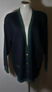 ALFRED DUNNER Navy Blue Wool Blend Cardigan Sweater Size 40/20W NWT - Picture 1 of 6