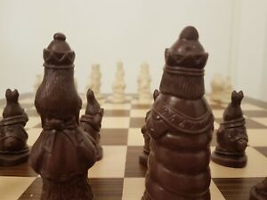 Chess set Alice in Wonderland - Delicious Chocolate color - Sold without board
