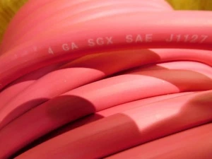 4 AWG SGX RED AUTOMOTIVE WIRE - HIGH TEMP - MADE IN USA - 50 FEET - Picture 1 of 4