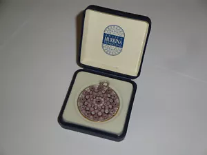 ANTICA MURRINA VENEZIANA PENDENTE VINTAGE VETRO DI MURANO ROSA ANTICO SU ARGENTO - Foto 1 di 7