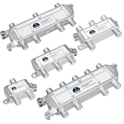 Splitter Verteiler SAT 5-2400MHz Erdungsklemme DVB-T2 tauglich 2 3 4 6 8 Fach HD - Bild 1 von 4