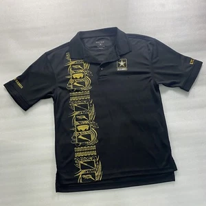 Polo U.S. Army American Samoa uomo piccola LTC Buniag nero oro usata - Foto 1 di 12