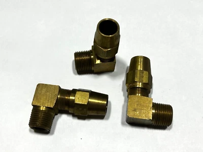 (3) 1369x8x8 WEATHERHEAD Brass  1/2" x 1/2" 90 Degree Male Elbow - Image 1 of 4