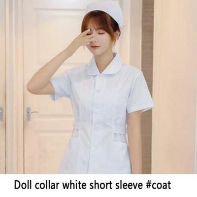 Nurse Uniforms Women Doctor Medical Beautician Lab Work Clothes Set Top & Pants - Image 1 of 3