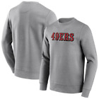 San Francisco 49ers Sweatshirt Men's NFL Grey Wordmark Sweatshirt - New