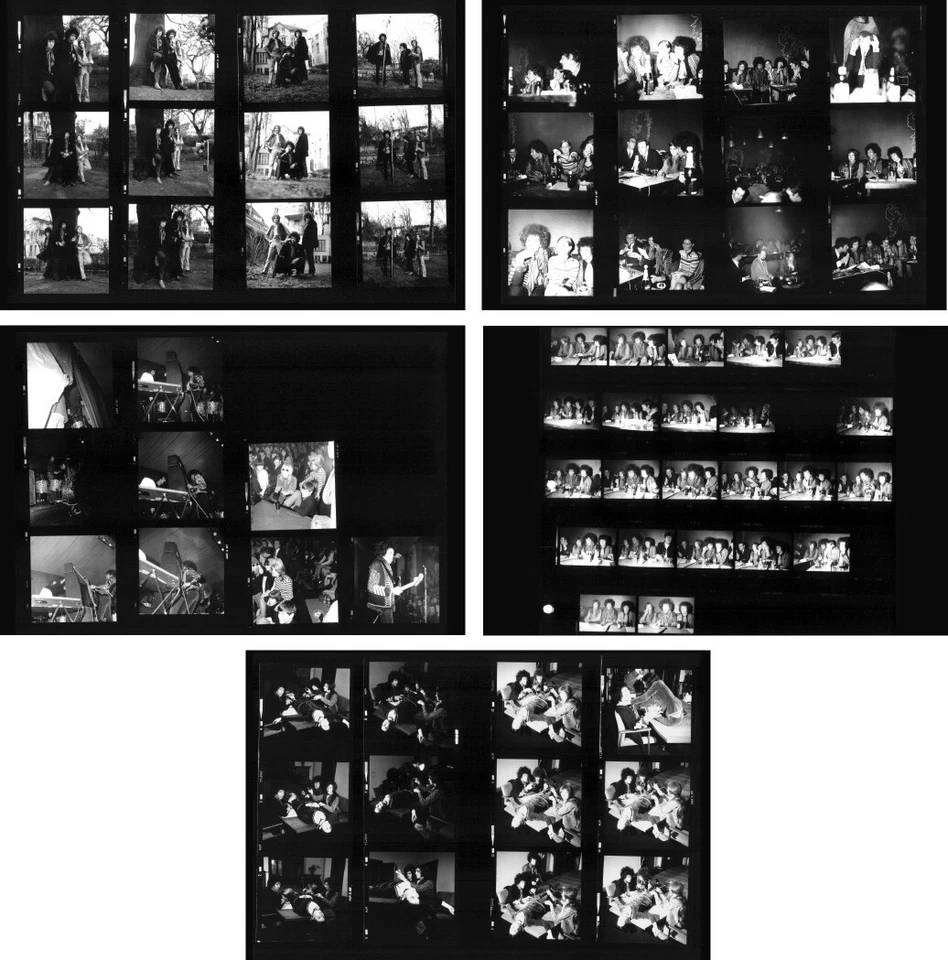 Jimi Hendrix 1967 at Star-Club, Concert, 5 pages photo negative contact sheets - Image 1 of 1