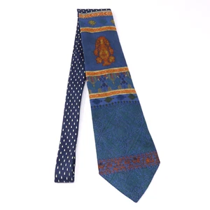 Vintage Ermenegildo Zegna Herren Krawatte Barock Gobelin Paisley 100% Seide Blau Italien - Bild 1 von 15