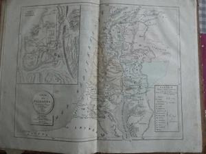 belle carte issue atlas pour les colleges 1827 : carte de la palestine - Imagen 1 de 1