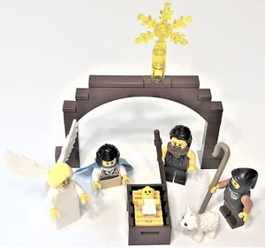 NATIVITY SET with STABLE Made of Building Toys w/ Assembly Instructions **NEW** - Imagen 1 de 12