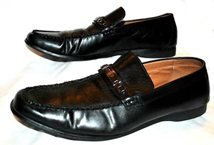 Kenneth Cole Reaction Code Word men's Shoes black slip on  leather dress 10M - Picture 1 of 7