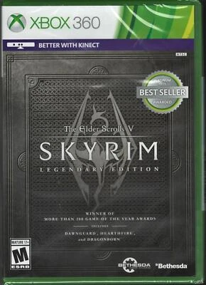 Skyrim Legendary Ed: The Elder Scrolls V (Platinum Hits) Xbox 360 (Brand New Fac - Image 1 of 2