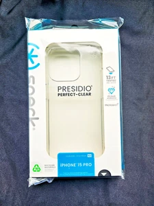 Speck Apple iPhone 15 Pro Presidio Perfect Clear Case/TEMPERED GLASS INCLUDED - Picture 1 of 5