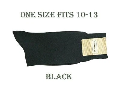 Men's High Quality Solid Color Dress Socks One Size 10~13  - Image 1 of 4