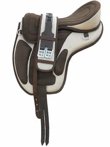 Beige Color Treeless Synthetic Freemax Horse English Saddle In 14 Sizes F/Ship. - Picture 1 of 1