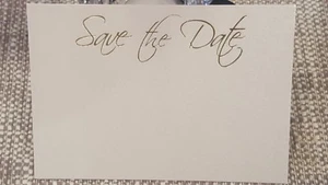 Quartz pearl Blank Save the Date cards - small single postcard size - Picture 1 of 1