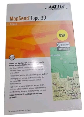 Magellan MapSend Topo 3D Software, 980611-09 Usa Version 1 - Image 1 of 2