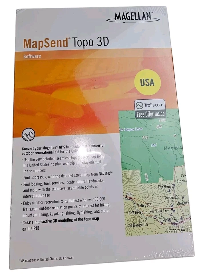 Magellan MapSend Topo 3D Software, 980611-09 Usa Version 1 - Image 1 of 2
