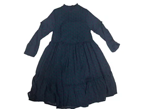 Colorful Planet Girl's Long Sleeve Green Purple Ruffle Dress Size Large 10/12 - Picture 1 of 2