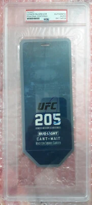 Conor McGregor PSA/DNA Signed Autograph UFC 205 NYC MSG Hologram Ticket RARE - Image 1 of 4