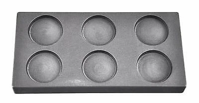 6-Cavity 1 Troy Oz Round Gold Graphite Ingot Coin Mold Melting Refining Scrap - Image 1 of 1