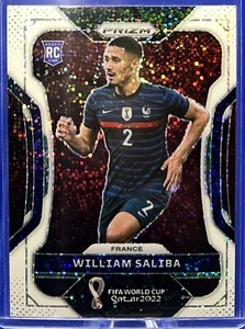 2022 Panini Prizm World Cup William Saliba ROOKIE RC White Sparkle SSP France - Picture 1 of 2
