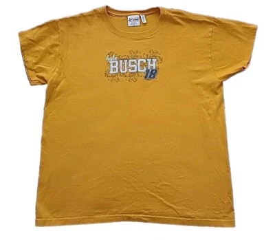 Camisa para mujer Kyle Busch #18 2008 amarilla de una cara talla XL Foto 1 de 4