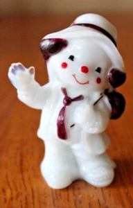 Boyd Clown Figurine Art Glass Signed SM Burgandy/Purple White VTG - Picture 1 of 8