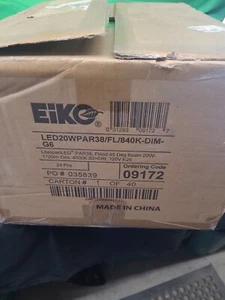 Eiko 09172 LED Flood Light Bulb-20W-120V-PAR 38-E26-4000K-COOL WHITE-LOT OF 24 - Picture 1 of 7