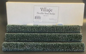 Department 56 Village Flexible Sisal Hedges Set of 3 - NEW 12" x 2" - Picture 1 of 11