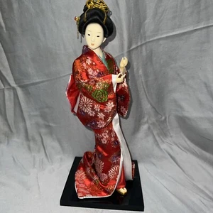 Vintage Classical Japanese Geisha Doll 11.5” Tall Asian Home Decor Oriental  - Picture 1 of 12