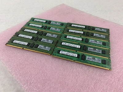 Samsung 20GB Kit 10x2GB 2Rx4 PC3-10600R-09-10-P0 Server RAM M393B5673EH1 - Image 1 of 4