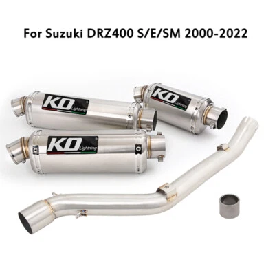 Silenciador de escape tubo de enlace medio 51 mm para motocicleta Suzuki DRZ400 S E SM 2000-2022 Foto 1 de 4