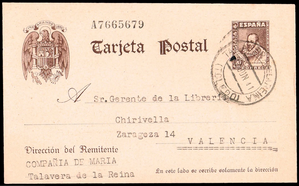 Toledo - Edi o EP 86 - Entero postal Mat "Talavera de la Reina" - Imagen 1 de 1