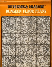 1979 DUNGEONS & DRAGONS DUNGEON FLOOR PLANS Games Workshop UNCUT w/ TSR D&D Logo