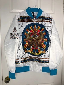 Herren Born Fly mehrfarbige Polyester Jacke King Eagle Design Größe Medium neu mit Etikett - Bild 1 von 7