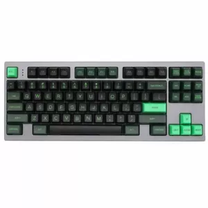 DOMIKEY SA ABS DOUBLESHOT KEYCAP SEMICONDUCTOR MX STEM KEYBOARD GREEN BLACK - Picture 1 of 10