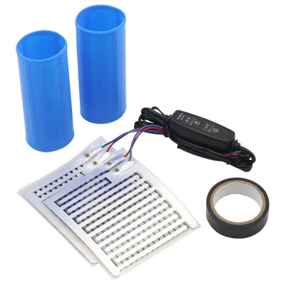 12V Silicone Heated Hand Grip Cover Motorcycle Handlebar Warm Heater Sleeve Blue - Image 1 of 4