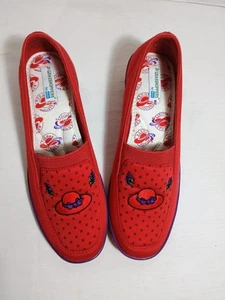 Red Hat Society Grasshoppers By Keds Red Women's Slip On Wedge shoe Sz 6.5 new - Picture 1 of 4