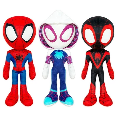 Set of 3 plush Toys Spidey His Amazing Friends 9 Inch Spiderman Miles Ghost - Image 1 of 3