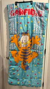 Vintage 1978 Garfield Sleeping Bag and Overnight Bag Set  - Picture 1 of 11