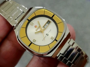 VINTAGE RADO SUPER TIME TV CASE AUTOMATIC DAY DATE LADY'S Silver Dial Mint. - Picture 1 of 7