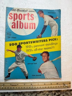 1951 年全棒球体育专辑杂志 Stan Musial, St. Louis Cardinals — 第 1/4 张图片